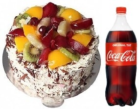 4-6 Kişilik Karışık Meyveli Pasta Hızlı pasta