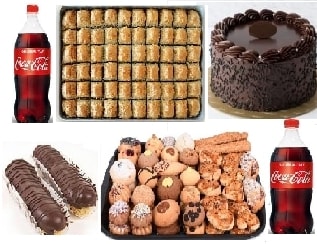 Unutulmaz Lezzetler Kombini Ekler Kuru Pasta Baklava ve Yaş Pasta Seti pasta