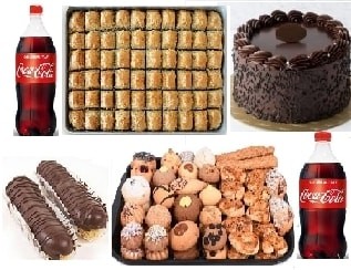 Unutulmaz Lezzetler Kombini Ekler Kuru Pasta Baklava ve Yaş Pasta Seti pasta